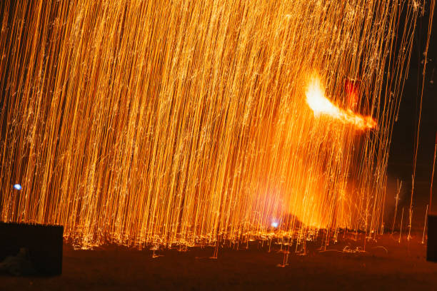 Hand held fireworks at Toyohashi, Aichi, November 2023