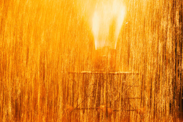 burning paper, glowing edge of paper on a black background