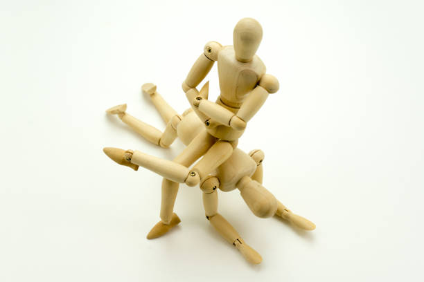 Drawing doll Laying a person on the buttocks