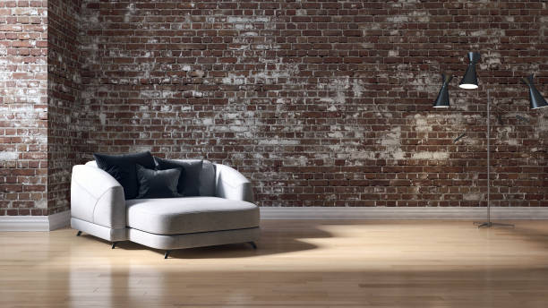 istock Large luxury modern bright interiors Living room mockup illustration 3D rendering image 2158206288