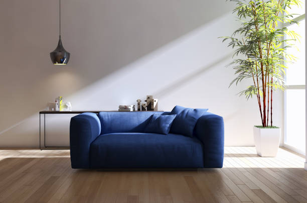 istock Large luxury modern bright interiors Living room mockup illustration 3D rendering image 2158206633