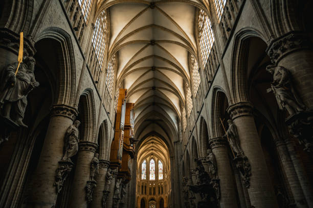 istock Statues and Architecture Inside St. Michael and St. Gudula Cathedral - Brussels, Belgium 2158209124