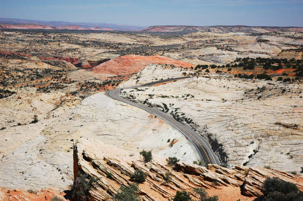istock winding road in the rock mountain area 2158209137
