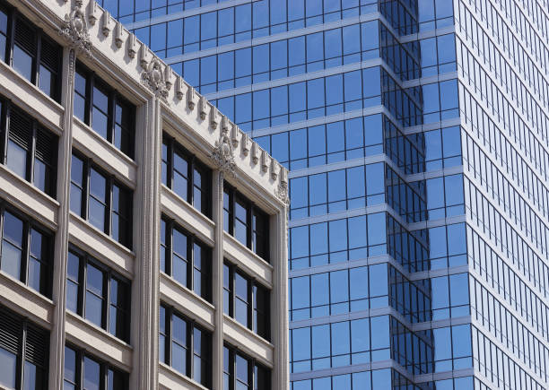 istock close up on office building exterior in Boston 2158209195
