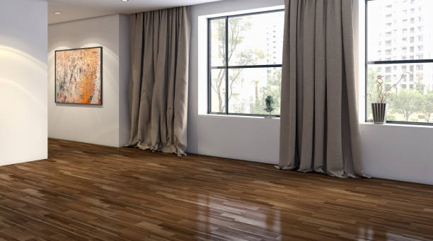 istock Large luxury modern bright interiors Living room mockup illustration 3D rendering image 2158209378