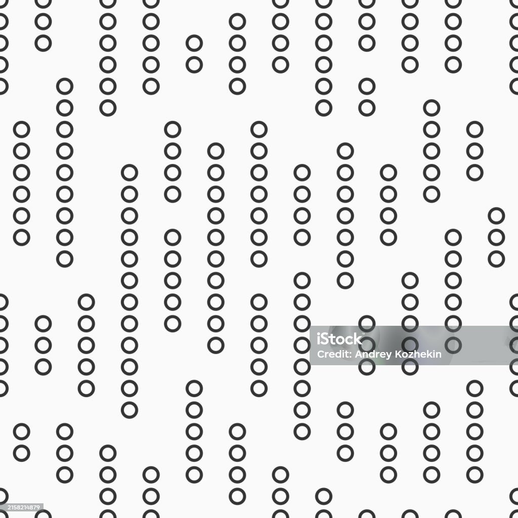 Dots In Line Pattern Seamless Pattern With Dots Vector Monochrome Background Vertical Dotted ...