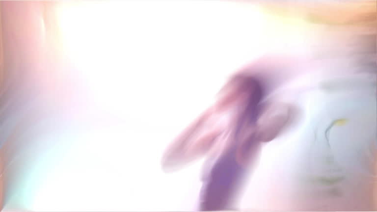 abstract dancing woman with effects