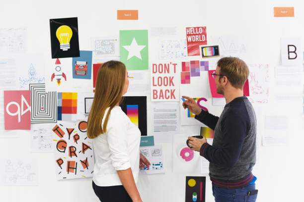 Startup Business People Looking on Strategy Board Information Thoughtful