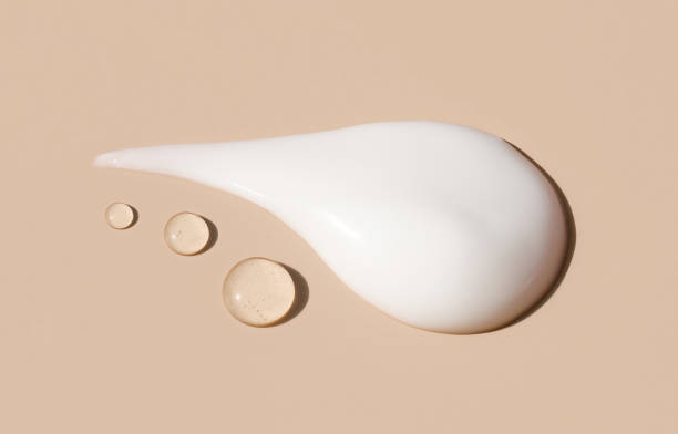 istock creamy texture of cosmetic samples on a pastel beige background 2158219061