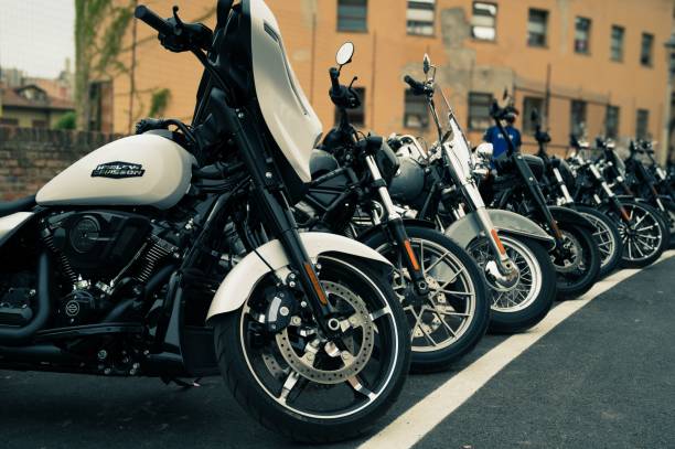 seniga, Italy – June 09, 2024: A close-up of Harley Davidson motorcycle on display in Senigallia