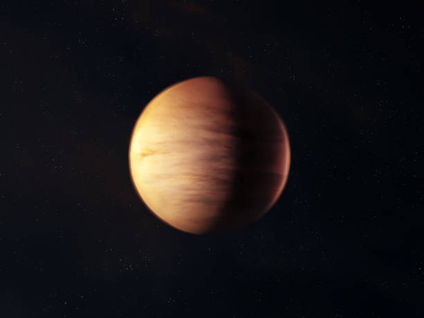 istock Hot exoplanet covered with clouds. Venus's twin. 2158224810