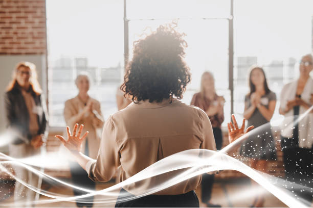 istock Businesspeople in a business conference 2158226317