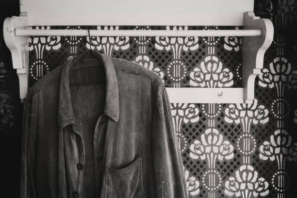 collection of leather jackets on hangers
