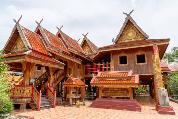 istock Wat Phiphat Mongkhon, a tourist attraction in Sukhothai, a beautiful temple with outstanding architecture in Thung Saliam 2158228944