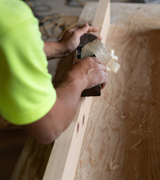 istock Use a plane to finish building materials 2158229602
