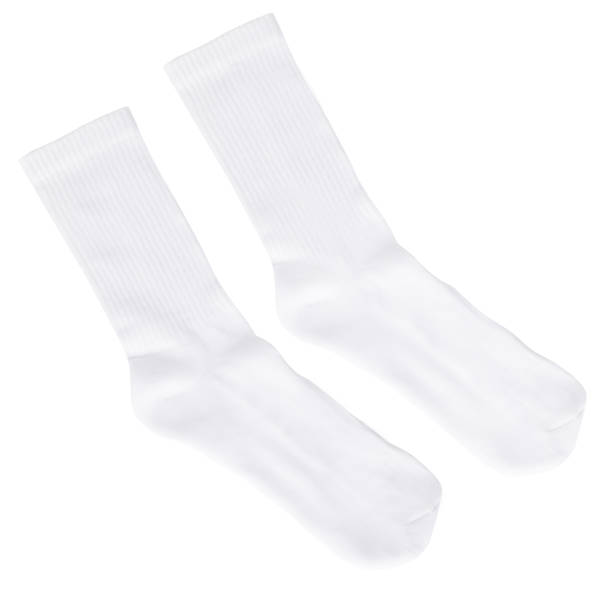 Pair of White Socks Top View