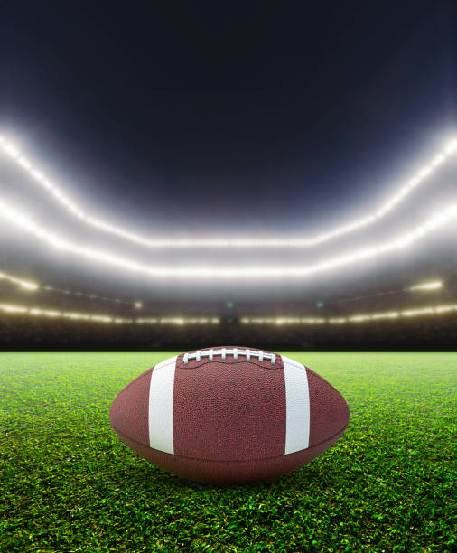 istock Floodlit American Football Stadium Night 2158230084