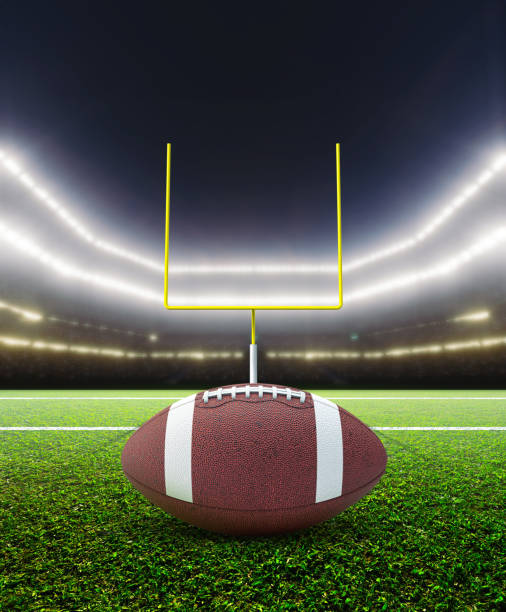 istock Floodlit American Football Stadium Night 2158230088