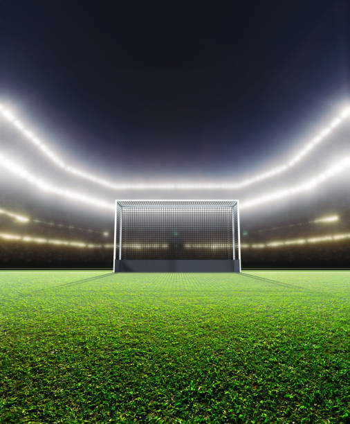istock Floodlit Hockey Stadium Night 2158230140