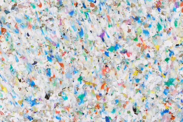 istock Plastic Recycling Background: Fused and Compressed Plastic Waste Pellets 2158231939