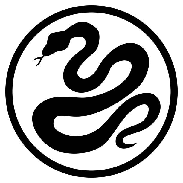 istock Year of the snake crest isolated on white background 2158233372