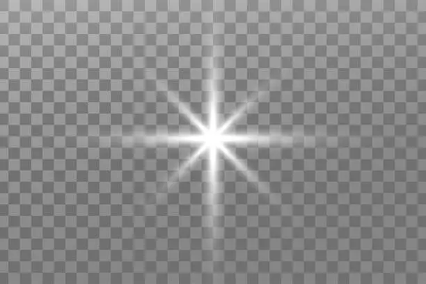 Glowing lights effect. Glitter sparkle isolated. White shining star or sun flare. Decoration for Christmas, new year party. Magic photo overlay. Transparent background can be removed in vector file. Glowing lights effect. Glitter sparkle isolated. White shining star or sun flare. Decoration for Christmas, new year party. Magic photo overlay. Transparent background can be removed in vector file.