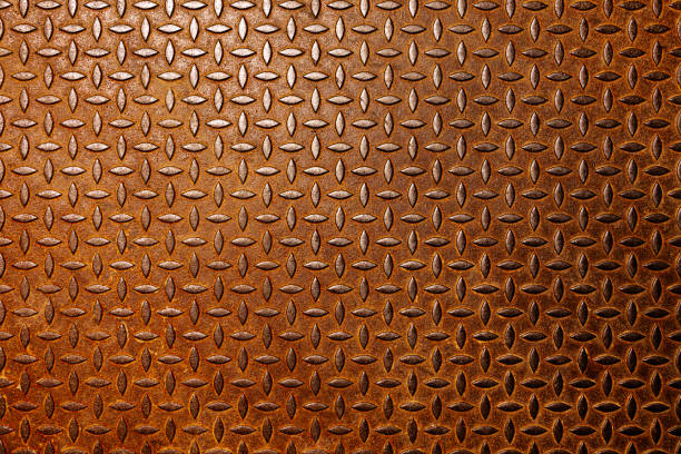 Diamond steel surface, Rust metal grunge background