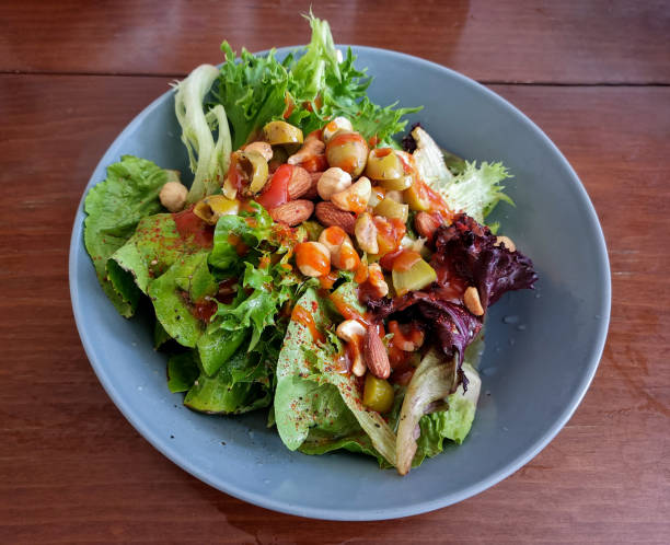 Healthy salad with lettuce