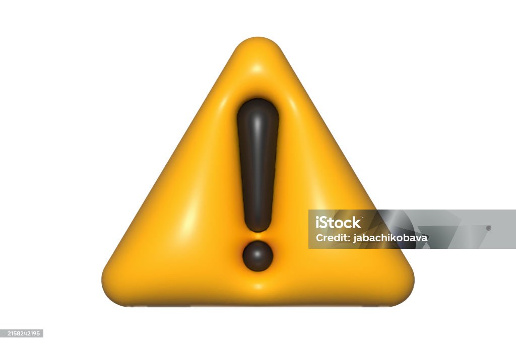 Point Triangle Yellow A Yellow Triangle With An Exclamation Point Symbol Inside Stock ...