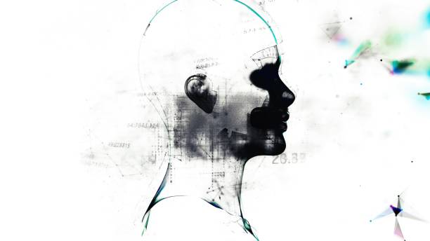 istock Abstract portrait of a humanoid. 2158244271