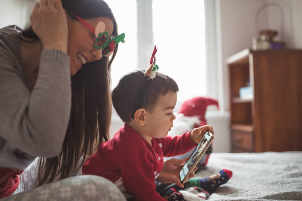istock Mother and Child Enjoying Festive Morning 2158245922