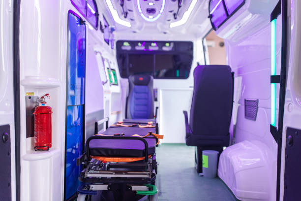 istock Ambulance interior with purple lighting 2158247987
