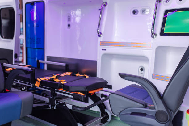 istock Interior of modern ambulance vehicle 2158248367
