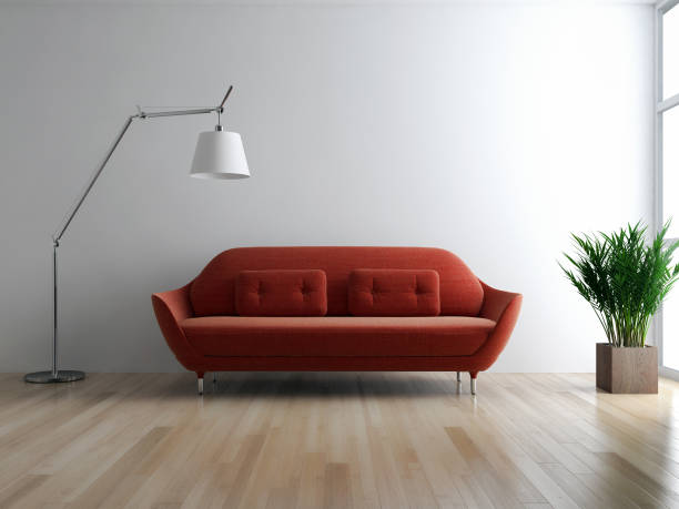 istock Large luxury modern bright interiors Living room mockup illustration 3D rendering image 2158248582