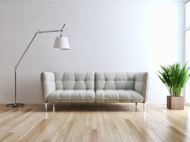 istock Large luxury modern bright interiors Living room mockup illustration 3D rendering image 2158248622