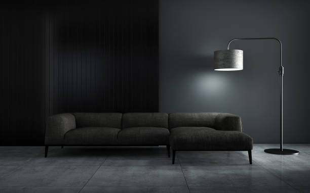 istock Large luxury modern bright interiors Living room mockup illustration 3D rendering image 2158248646