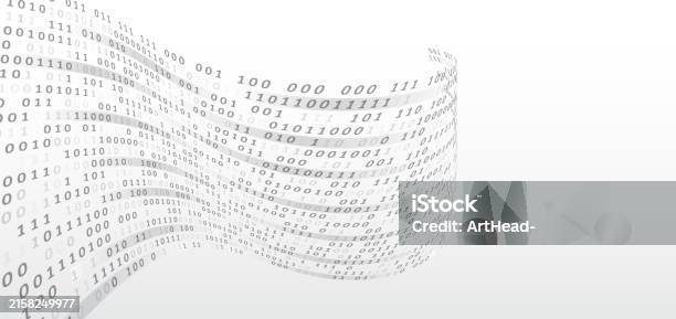 Gray Background With Data Flow Binary Code Artificial Intelligence ...