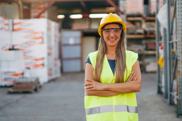istock portrait of female worker in warehouse 2158250943