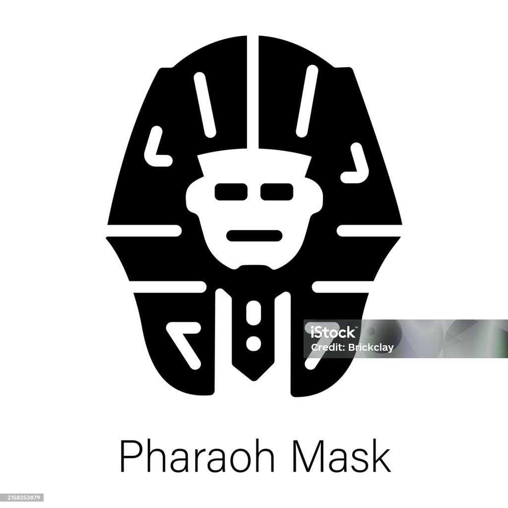 Esoteric Mask Pharaoh Mask Stock Illustration - Download Image Now - Ancient, Full ...