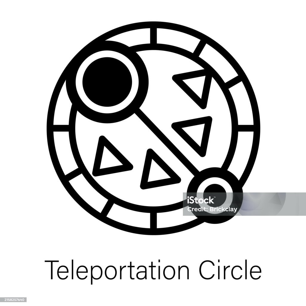 Teleportion Drawing Teleportation Circle Stock Illustration - Download Image Now - Full ...