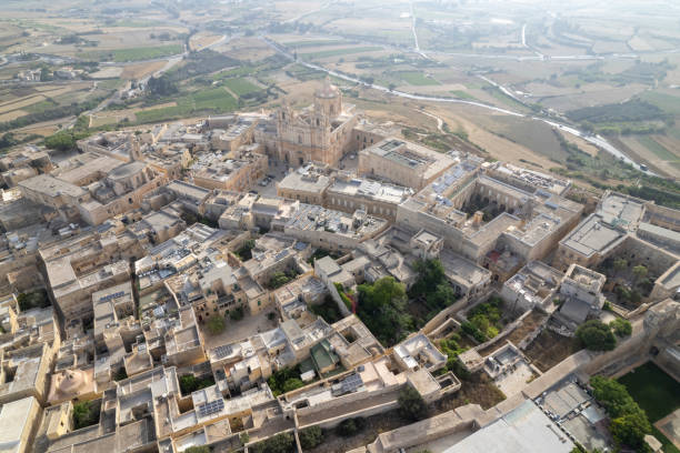 istock Aerial view of city skyline, Malta 2158260244