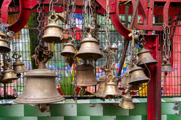 istock In Buddhism bells are meditation enhancers, helping practitioners keep their attention focused on the present moment. In Hinduism devotees ring the bell to inform the deity of his or her arrival. 2158262109