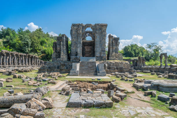 istock Martand Surya Temple Ruins, ancient structure at historic site, Srinagar, Kashmir, India 2158265400