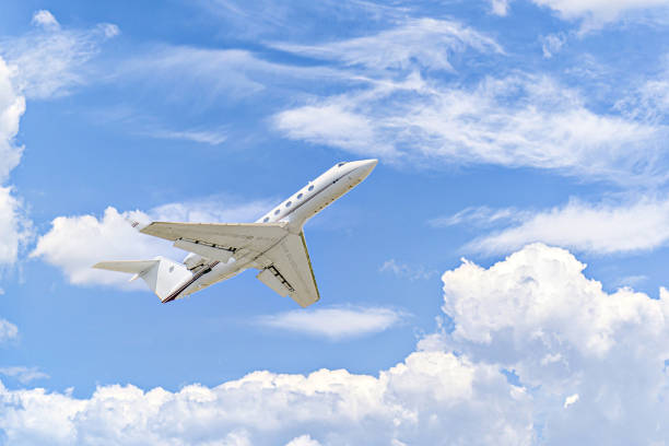 Passenger airplane taking off
