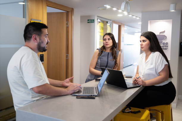 istock Young Entrepreneur People Brainstorming On Their New Project In The Office 2158272438