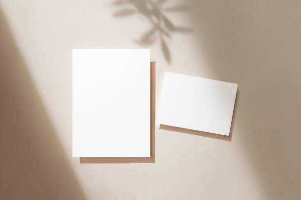 istock Invitation and rsvp card mockup with shadows 2158275254