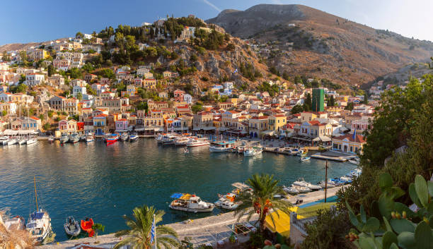 istock Colorful Harbor of Symi, Greece 2158275331