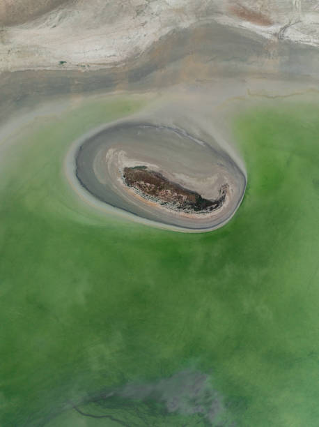 istock Island at the middle of a lake 2158275341