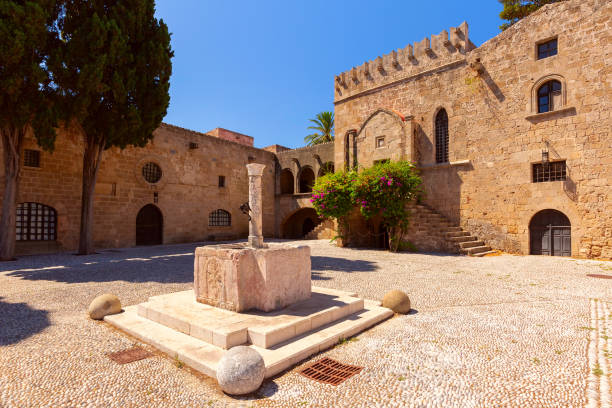 istock Medieval Courtyard in Rhodes, Greece 2158275444