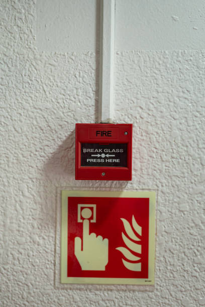 istock Fire alarm activation device at factory place. 2158275574